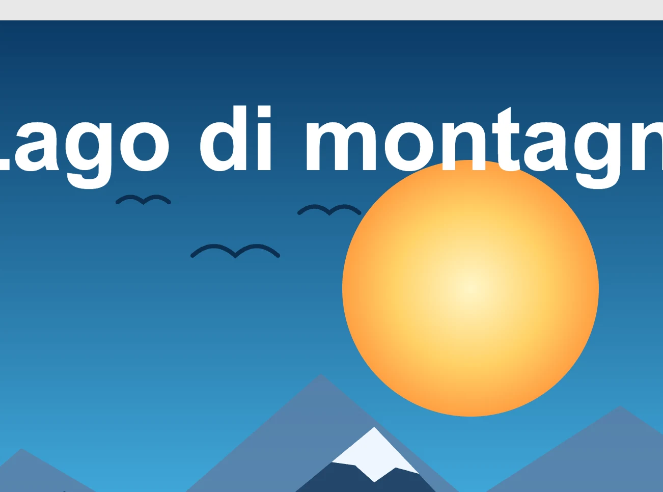 Die Sonne, nach links gezogen, mitten in der Geste festgehalten